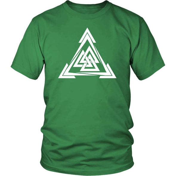 Norse Valknut Triangle Cotton T-ShirtT-shirtDistrict Unisex ShirtKelly GreenS