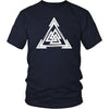 Norse Valknut Triangle Cotton T-ShirtT-shirtDistrict Unisex ShirtNavyS