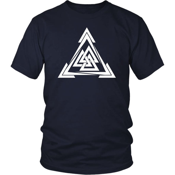 Norse Valknut Triangle Cotton T-ShirtT-shirtDistrict Unisex ShirtNavyS