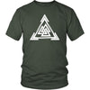 Norse Valknut Triangle Cotton T-ShirtT-shirtDistrict Unisex ShirtOliveS