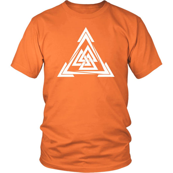 Norse Valknut Triangle Cotton T-ShirtT-shirtDistrict Unisex ShirtOrangeS