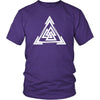 Norse Valknut Triangle Cotton T-ShirtT-shirtDistrict Unisex ShirtPurpleS