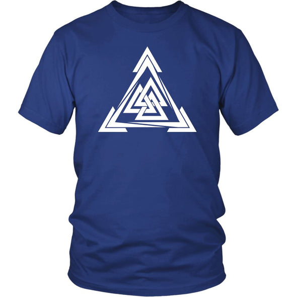 Norse Valknut Triangle Cotton T-ShirtT-shirtDistrict Unisex ShirtRoyal BlueS