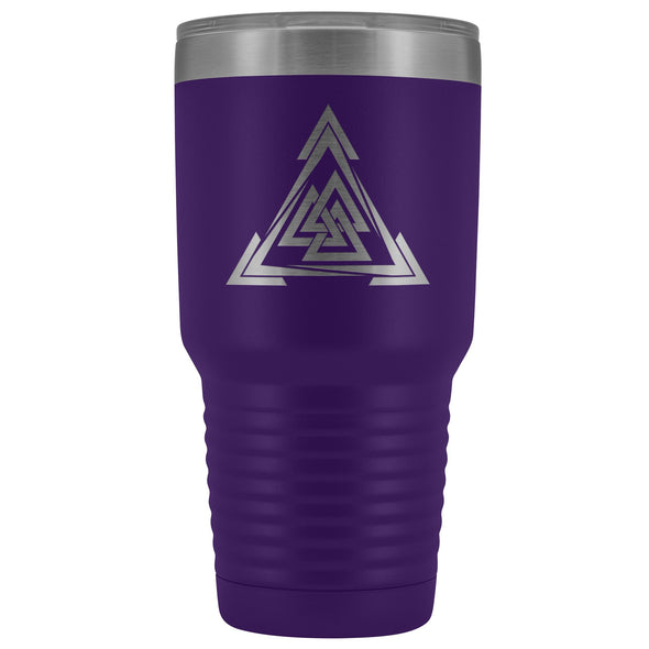 Norse Valknut Triangle Etched Tumbler 30ozTumblersPurple