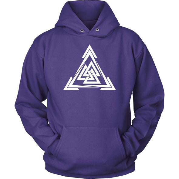 Norse Valknut Triangle HoodieT-shirtUnisex HoodiePurpleS