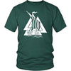 Norse Valknut Viking Ship Cotton T-ShirtT-shirtDistrict Unisex ShirtDark GreenS