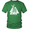 Norse Valknut Viking Ship Cotton T-ShirtT-shirtDistrict Unisex ShirtKelly GreenS