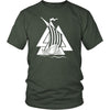 Norse Valknut Viking Ship Cotton T-ShirtT-shirtDistrict Unisex ShirtOliveS