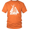 Norse Valknut Viking Ship Cotton T-ShirtT-shirtDistrict Unisex ShirtOrangeS