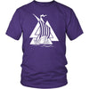 Norse Valknut Viking Ship Cotton T-ShirtT-shirtDistrict Unisex ShirtPurpleS