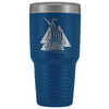 Norse Valknut Viking Ship Etched Tumbler 30ozTumblersBlue