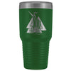 Norse Valknut Viking Ship Etched Tumbler 30ozTumblersGreen