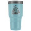 Norse Valknut Viking Ship Etched Tumbler 30ozTumblersLight Blue