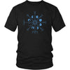 Norse Vegvisir Blue Moons Cotton T-ShirtT-shirtDistrict Unisex ShirtBlackS