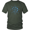 Norse Vegvisir Blue Moons Cotton T-ShirtT-shirtDistrict Unisex ShirtOliveS