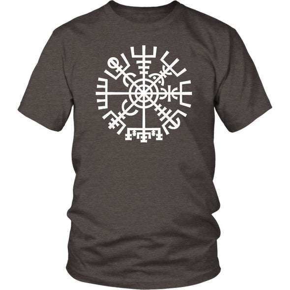 Norse Vegvisir Compass Cotton T-ShirtT-shirtDistrict Unisex ShirtHeather BrownS