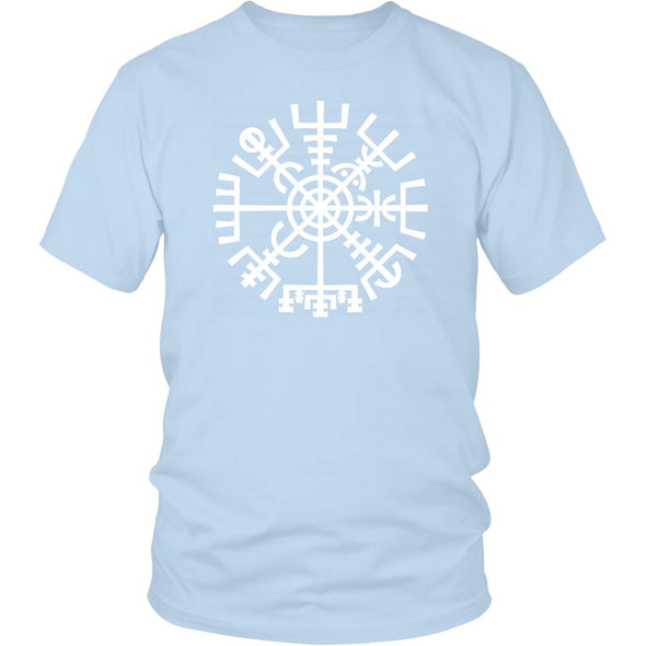 Norse Vegvisir Compass Cotton T-ShirtT-shirtDistrict Unisex ShirtIce BlueS