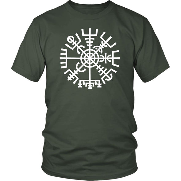 Norse Vegvisir Compass Cotton T-ShirtT-shirtDistrict Unisex ShirtOliveS