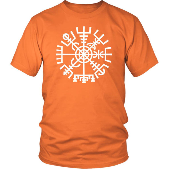 Norse Vegvisir Compass Cotton T-ShirtT-shirtDistrict Unisex ShirtOrangeS