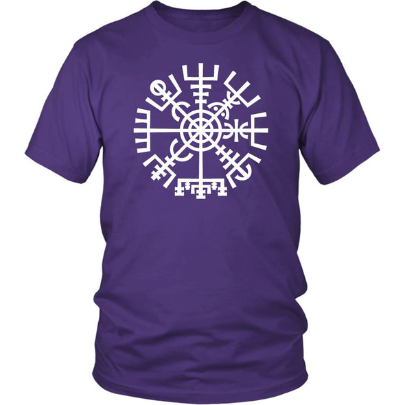 Norse Vegvisir Compass Cotton T-ShirtT-shirtDistrict Unisex ShirtPurpleS