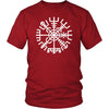 Norse Vegvisir Compass Cotton T-ShirtT-shirtDistrict Unisex ShirtRedS