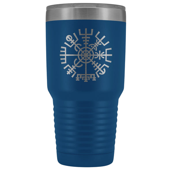 Norse Vegvisir Compass Etched Tumbler 30ozTumblersBlue