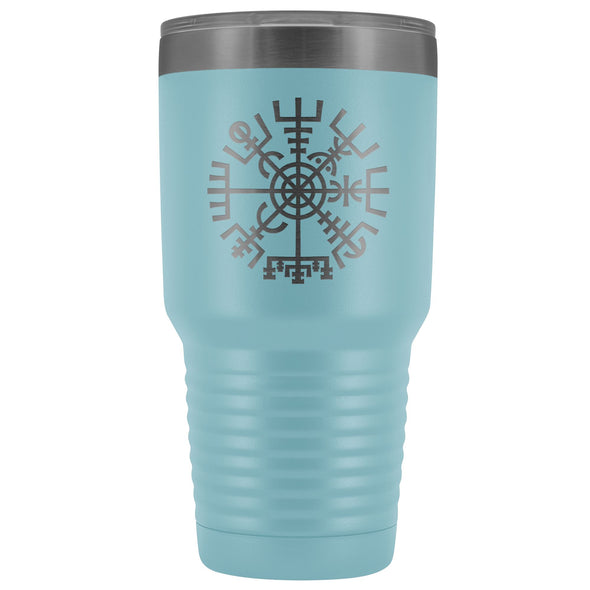 Norse Vegvisir Compass Etched Tumbler 30ozTumblersLight Blue