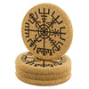 Norse Vegvisir Compass Round Cork Coaster 4piece SetCoasters