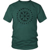 Norse Vegvisir Elder Futhark Black Runes Cotton T-ShirtT-shirtDistrict Unisex ShirtDark GreenS