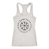 Norse Vegvisir Elder Futhark Black Runes Racerback TankT-shirtNext Level Racerback TankHeather GreyXS