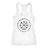 Norse Vegvisir Elder Futhark Black Runes Racerback TankT-shirtNext Level Racerback TankWhiteXS