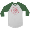 Norse Vegvisir Elder Futhark Red Runes Raglan ShirtT-shirtCanvas Unisex 3/4 RaglanWhite/EvergreenS