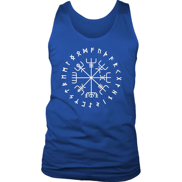 Norse Vegvisir Elder Futhark Runes Mens Tank TopT-shirtDistrict Mens TankRoyal BlueS