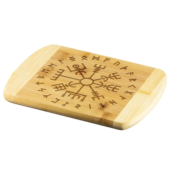 Norse Vegvisir Elder Futhark Runes Wood Cutting BoardWood Cutting Boards