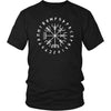 Norse Vegvisir Elder Runes Cotton T-ShirtT-shirtDistrict Unisex ShirtBlackS