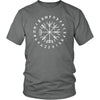 Norse Vegvisir Elder Runes Cotton T-ShirtT-shirtDistrict Unisex ShirtGreyS