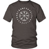 Norse Vegvisir Elder Runes Cotton T-ShirtT-shirtDistrict Unisex ShirtHeather BrownS