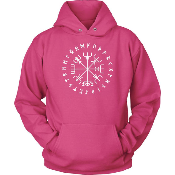 Norse Vegvisir Elder Runes HoodieT-shirtUnisex HoodieSangriaS