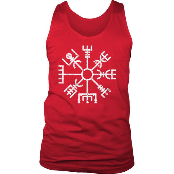 Norse Vegvisir Mens Tank TopT-shirtDistrict Mens TankRedS