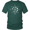 Norse Vegvisir Moons Cotton T-ShirtT-shirtDistrict Unisex ShirtDark GreenS