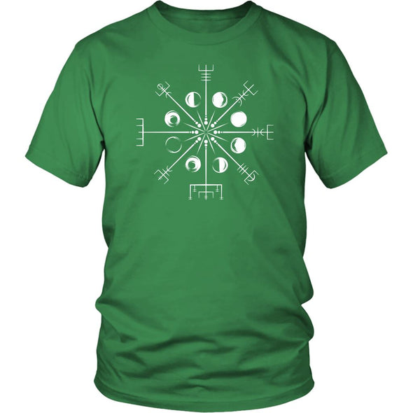 Norse Vegvisir Moons Cotton T-ShirtT-shirtDistrict Unisex ShirtKelly GreenS