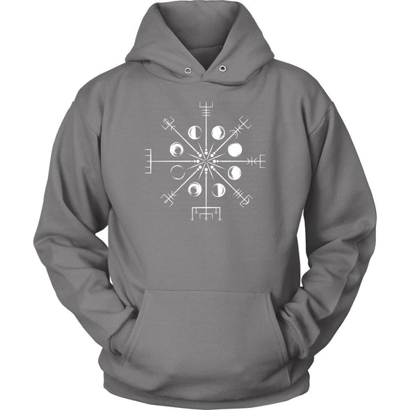 Norse Vegvisir Moons HoodieT-shirtUnisex HoodieGreyS