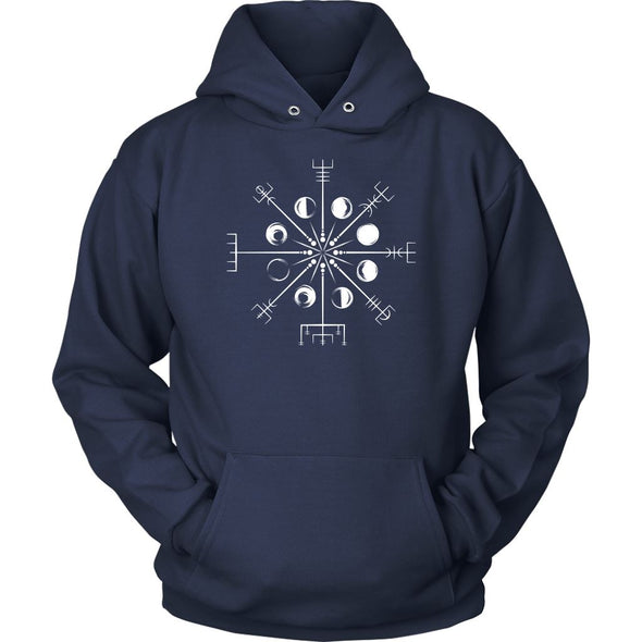 Norse Vegvisir Moons HoodieT-shirtUnisex HoodieNavyS