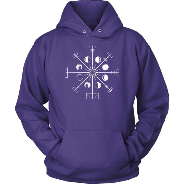 Norse Vegvisir Moons HoodieT-shirtUnisex HoodiePurpleS