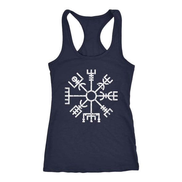 Norse Vegvisir Racerback Tank TopT-shirtNext Level Racerback TankNavyXS