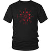 Norse Vegvisir Red Moons Cotton T-ShirtT-shirtDistrict Unisex ShirtBlackS