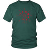 Norse Vegvisir Red Moons Cotton T-ShirtT-shirtDistrict Unisex ShirtDark GreenS