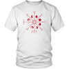 Norse Vegvisir Red Moons Cotton T-ShirtT-shirtDistrict Unisex ShirtWhiteS