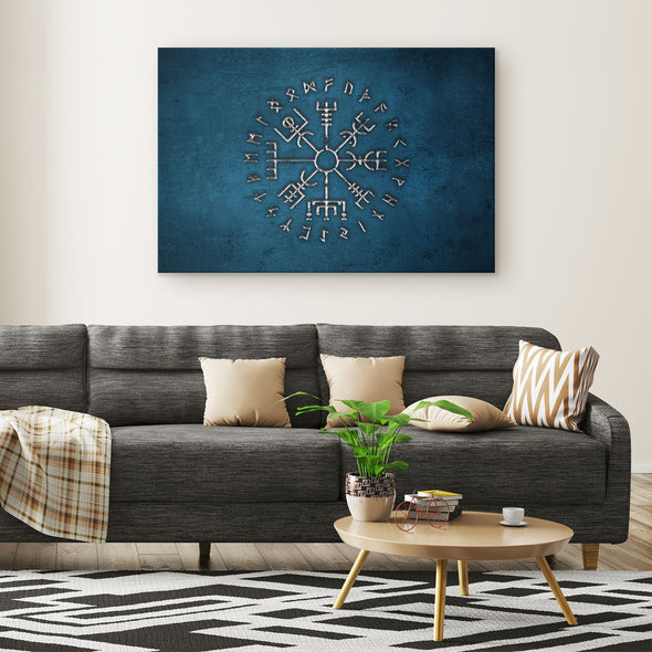 Norse Vegvisir Runes Canvas Wall ArtCanvas Wall Art 3