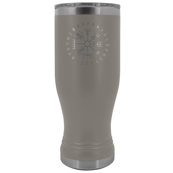 Norse Vegvisir Runes Etched Tumbler 20ozTumblersPewter